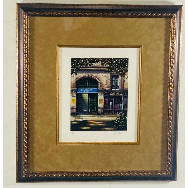 Modern Vintage Print of Parisian Street Scenes, Signed and Numbered, a Set of Three For Sale - Image 3 of 13