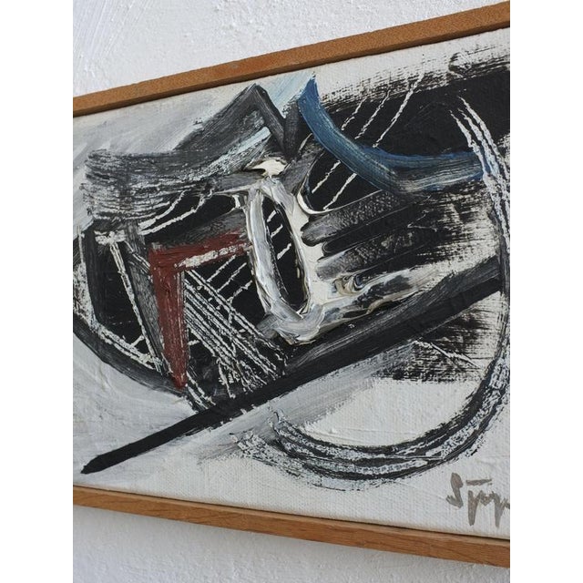 Lars Sjögren, Abstract Composition, Oil Painting, 1965 For Sale - Image 4 of 8