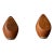 Vintage Sculptural Solid Teak Salt and Pepper Shaker Set by p.j. Østergaard For Sale