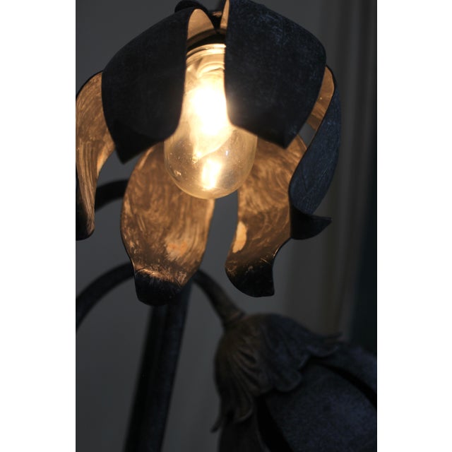 Gothic 1950s Hollywood Regency Tulip Large Lamp For Sale - Image 3 of 15