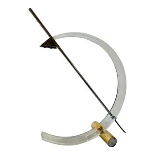 1980s Modernist Design Italian Arc Table Lamp For Sale