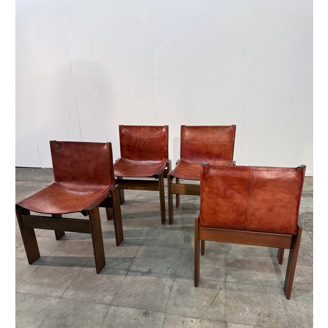 Set of 4 “Monk” Chairs by Afra & Tobia Scarpa, Italy, 1973 For Sale - Image 9 of 9