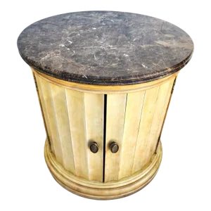 Lexington Italian Marble Drum Side Center Table