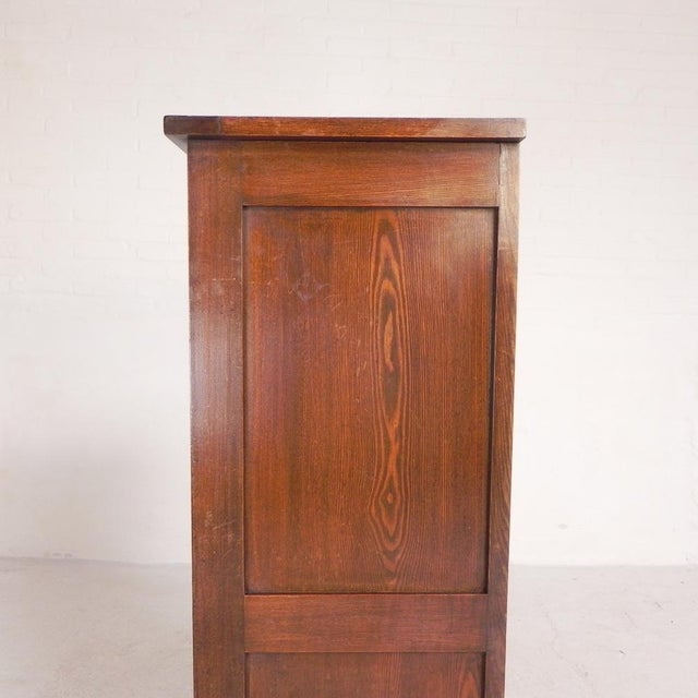 Oak Roller Shutter Cabinet with Shutter, 1930s For Sale - Image 12 of 18
