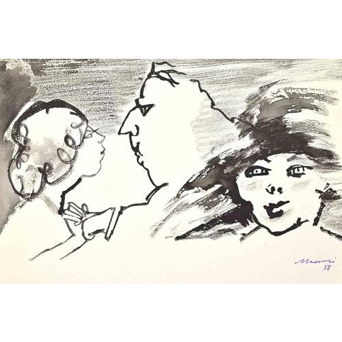 Watercolor on paper realized by Maccari in 1958. Hand signed and dated. Very good condition. This piece is attributed to...