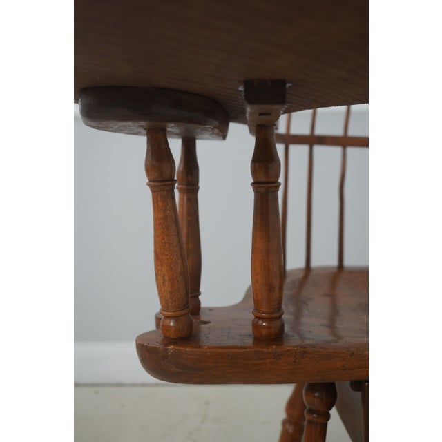 Antique Early American Windsor Writing Desk Armchair With Drawer For Sale - Image 17 of 18