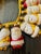 Bundle if 20 pcs little Santas blown glass handcrafted and with glitter Vintage Christmas ornaments figurines, 3””. As a...