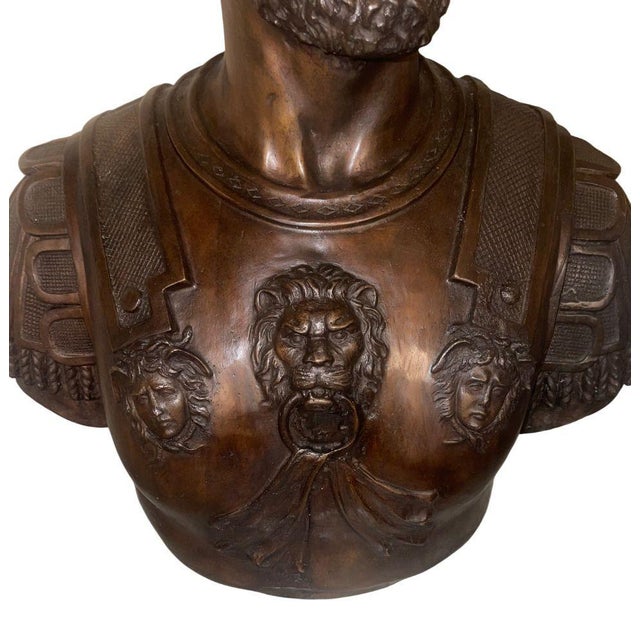 Italian 19th Century Italian Bronze Bust of Roman Emperor, Possibly Cosimo De’ Medici For Sale - Image 3 of 7