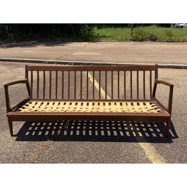 1960s Kofod Larsen for Selig Mid Century Danish Walnut Sofa For Sale - Image 5 of 6