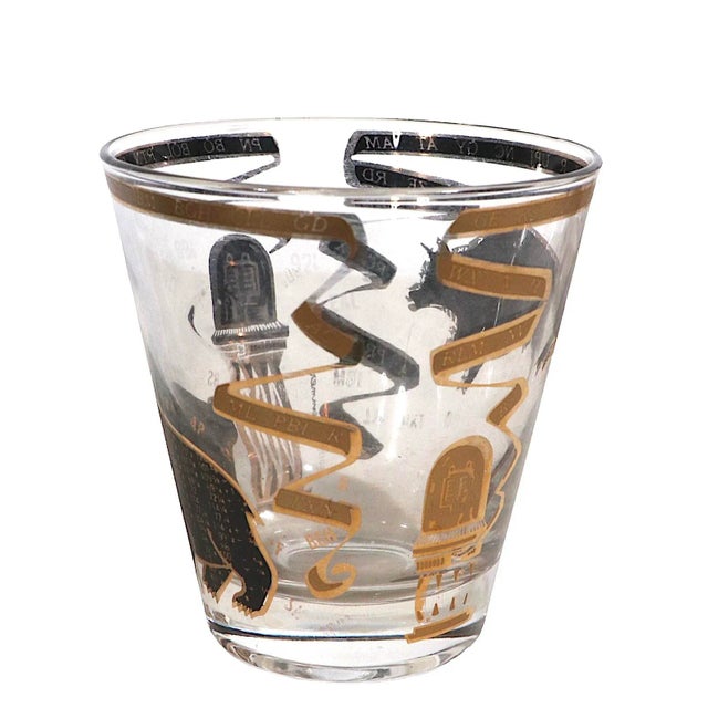 Mid-Century Modern 5 Mid Century Bull and Bear Low Ball Glasses by Hammacher Schlemmer For Sale - Image 3 of 9