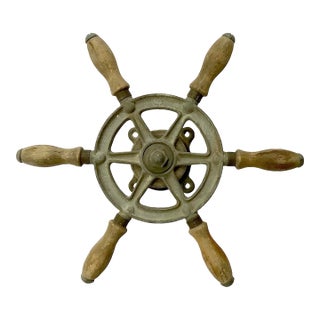Circa 1940s Wilcox Crittenden Boat Steering Wheel For Sale