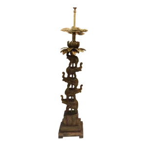Vintage Tyndale Table Lamp of Elephants
