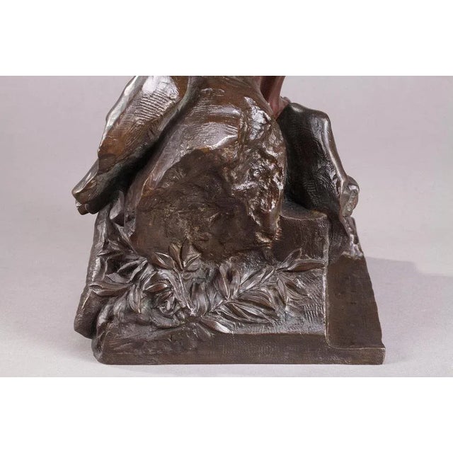 Bronze Hindu Bird-Catcher by Auguste De Wever, 1836-1910 For Sale - Image 18 of 18