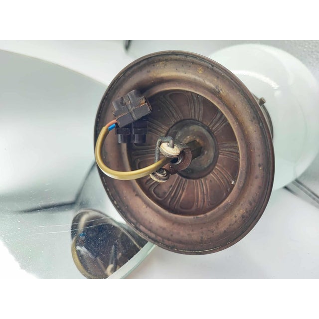 Art deco, brass ceiling lamp, dimensions: height 23.5 cm, diameter 15 cm. European Plug (up to 250V).The wiring of this...