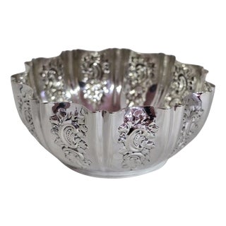 Antique Victorian Sterling Silver Bon Bon Dish from Fenton Brothers, Sheffield, 1896 For Sale