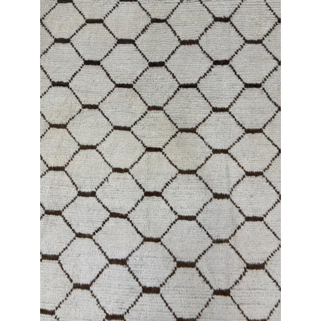 Wool pile genuine hand made Moroccan rug -