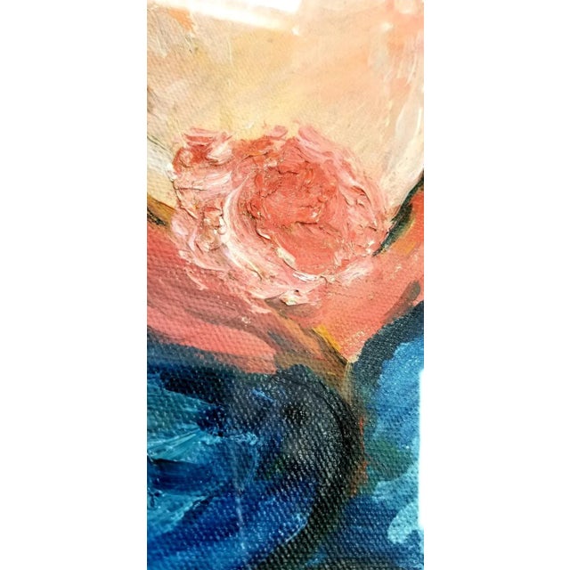 1960s 1960s Mid Century Original Oil Painting on Canvas For Sale - Image 5 of 12