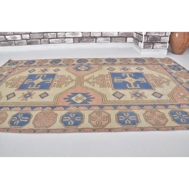 Textile 1960s Oushak Anatolian Kurdish Carpet For Sale - Image 7 of 10