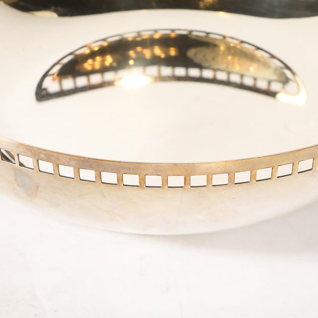 Metal Modern Richard Meier Silver-Plate Architectural Skyscraper Bowl for Swid Powell For Sale - Image 7 of 12
