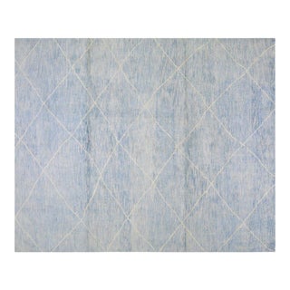 Moroccan Hand Knotted Wool Rug, 8'1"x10'1" For Sale