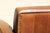 Vintage Pair Art Deco Revival Distressed Brown Leather Club Chairs & Ottomans, 1980s For Sale - Image 11 of 18