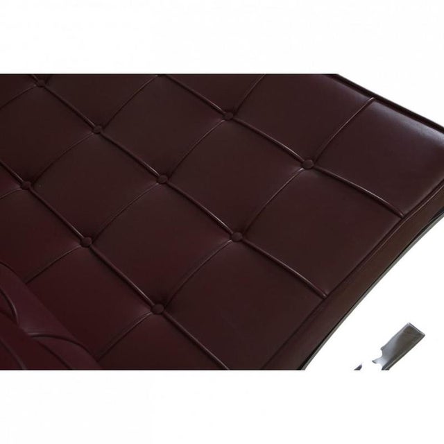 Animal Skin Barcelona Chair in Burgundy Leather by Ludwig Mies van der Rohe, 2000s For Sale - Image 7 of 18