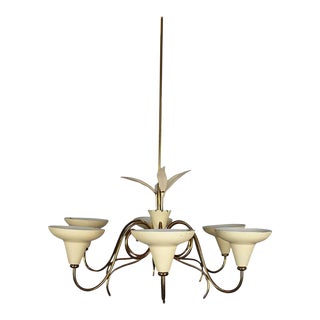 Italian Chandelier, 1950s in style of Stilnovo For Sale