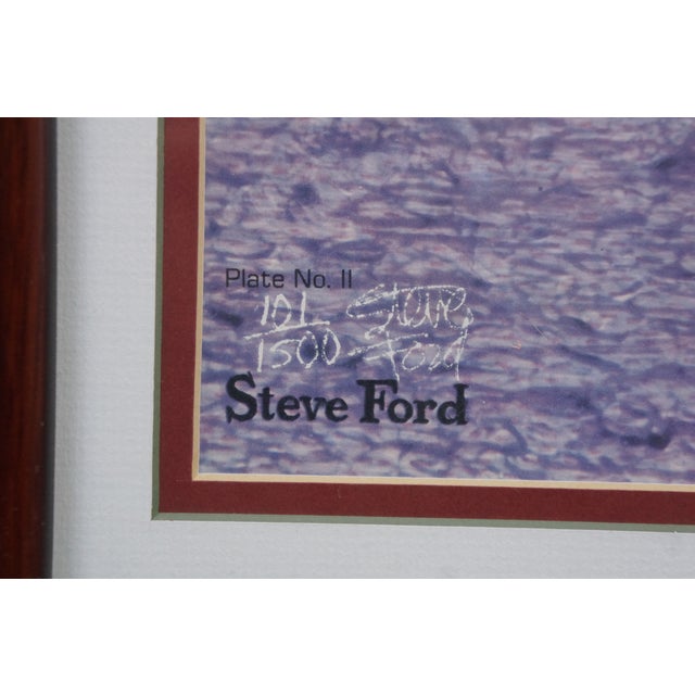Late 20th Century Late 20th Century Steve Ford Signed Riverfront Stadium Cincinnati Reds Bengals Lithograph 33" For Sale - Image 5 of 13
