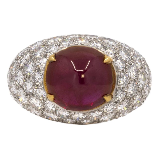 Late 20th Century 8.61 Carat Burma Ruby Ring, Size 6 For Sale