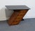 Hickory White Rare Hickory White Burled Walnut Contemporary Modern / Art Deco 30" X-Frame Nightstand / Accent Table For Sale - Image 4 of 12