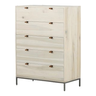 Four Hands Trey 5 Drawer Dresser, Dove Poplar For Sale