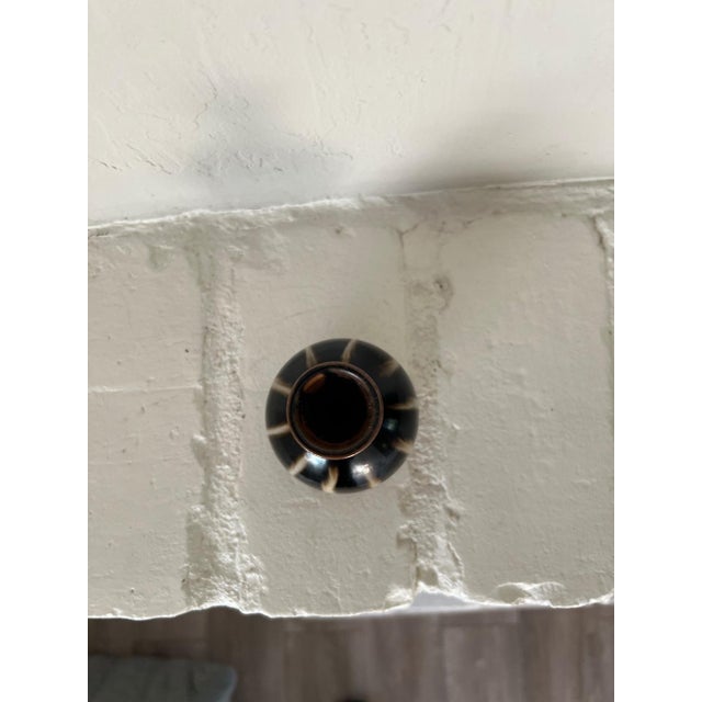Miniature Tenmoku Black Glaze Studio Bud Vase For Sale - Image 9 of 15