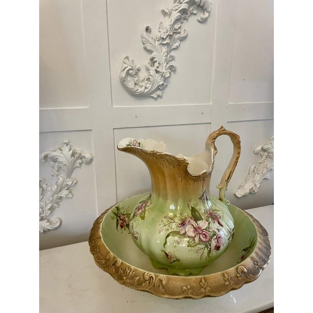 Edwardian Jug and Bowl, 1905, Set of 2 For Sale - Image 4 of 18