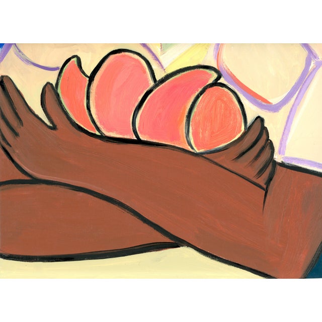 Girl With Mangos Cubist Portrait Painting by Alexandra Swistak For Sale - Image 4 of 7