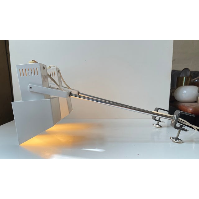 Industrial Scandinavian Wall or Clamp Lamps by Davids Lampe, 1970s, Set of 2 For Sale - Image 11 of 11