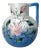 20th Century Traditional Blue & White Floral Pitcher For Sale