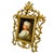 Victorian Antique 19th C. German Porcelain Plaque of Beatrice Cenci Signed C. Russhuldt, Gilt Rococo Frame For Sale - Image 3 of 12