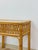 Vintage Coastal Wicker Rattan Console Table Woven Lattice Glass Top Beige Boho For Sale - Image 9 of 14