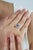 Victorian 1.38ct Trillion-Cut Tanzanite & Diamond Halo Ring 18k White Gold Size 7 For Sale In New York - Image 6 of 16
