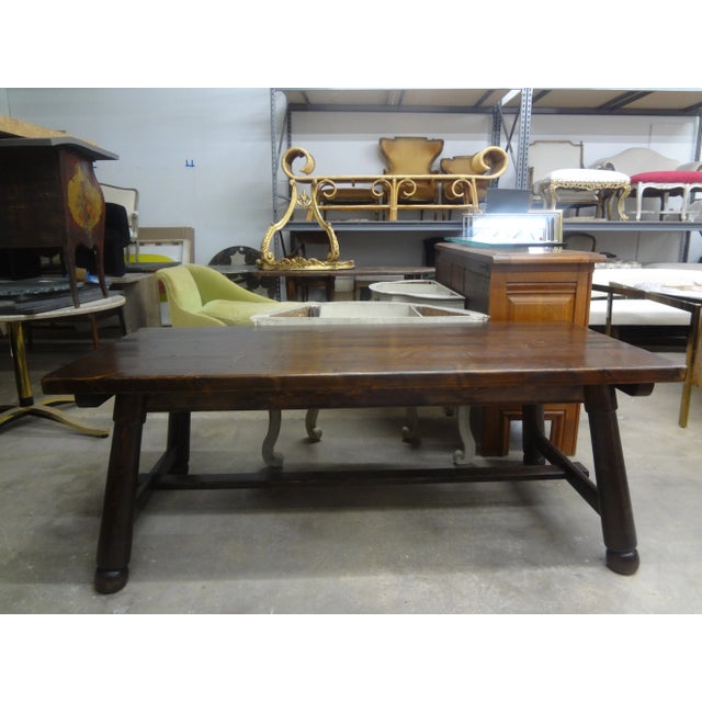 French Brutalist Dining Table By Georges Robert. Our handsome French Brutalist table, dining table, library table or...