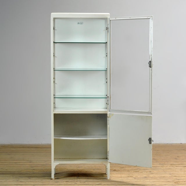 Vintage Medical Cabinet in Glass and Iron, 1970s For Sale - Image 4 of 12