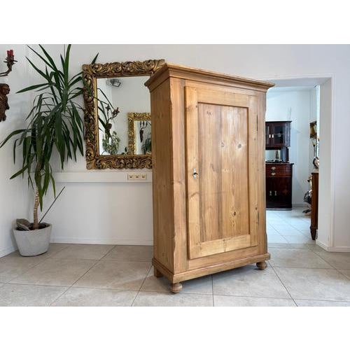 Farmhouse Biedermeier Cabinet in Softwood For Sale - Image 3 of 14