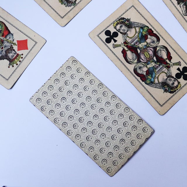 Antique Austrian Josef Glanz Industrie Und Glück Tarock Playing Cards, Vienna, Circa 1880s For Sale - Image 9 of 18