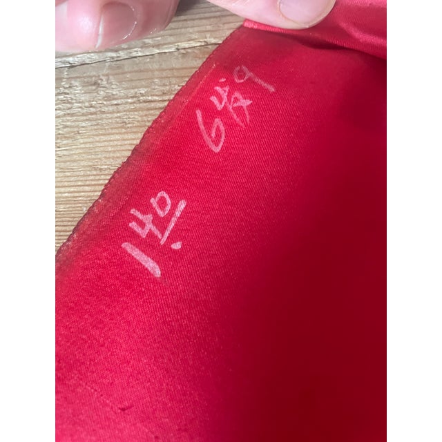 Vintage Chinese Silk Embroidery Longevity Symbol (Shou) – Hand Stitched Gold Thread Framed Art, 23x19 For Sale - Image 16 of 17