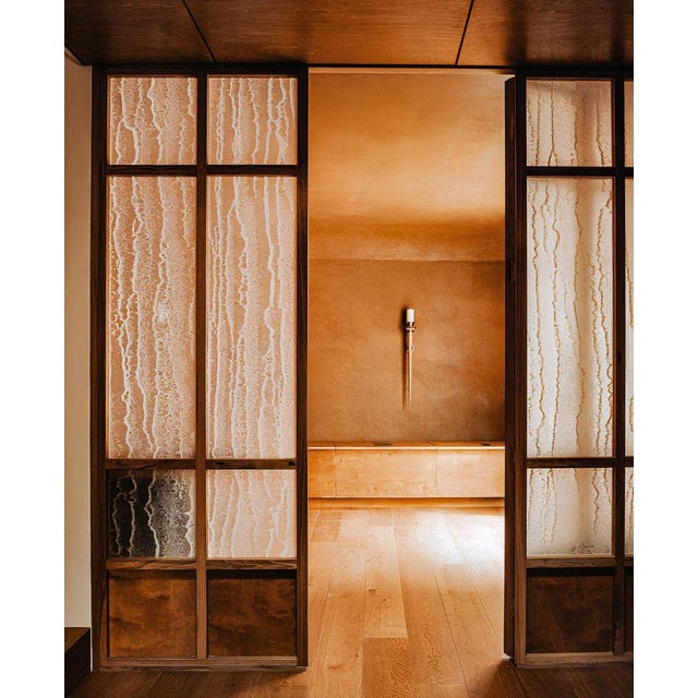 Gold Torca II Wall Lamp in Brass and Oxidized Wood by Marine Breynaert For Sale - Image 8 of 9