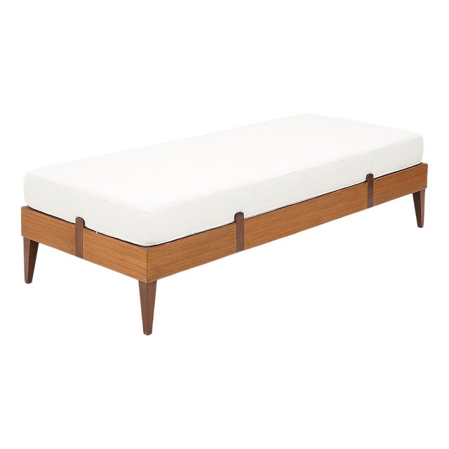 Vintage Daybed with Wooden Frame, 1950s For Sale