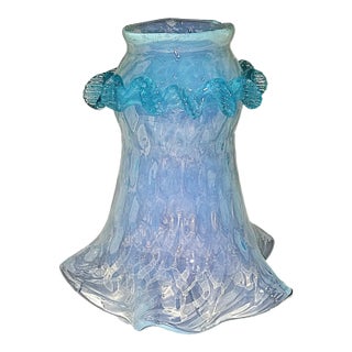 1900 Blown Glass Lamp Shade For Sale