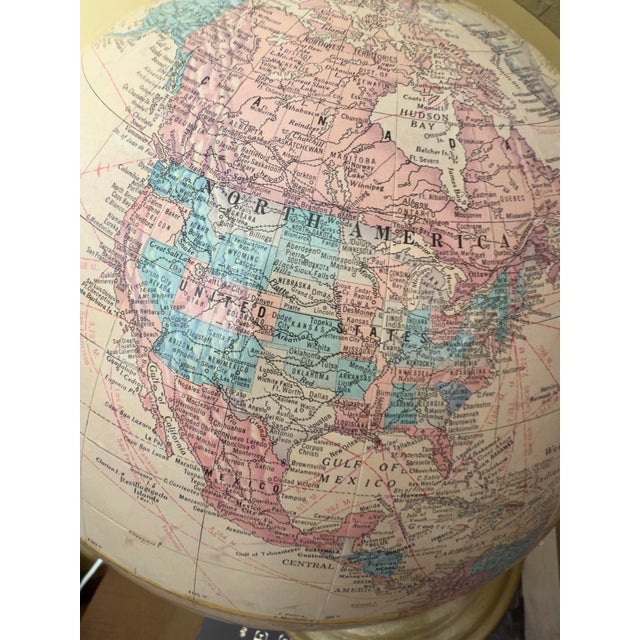 1980s Vintage 12-Inch Cram Imperial World Globe by the George F. Cram Co. For Sale - Image 5 of 10