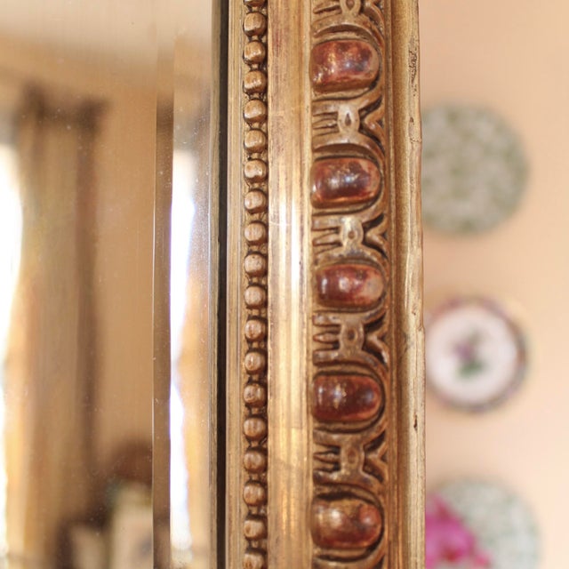Wood French Gilt Wood Belle Époque Cushion Mirror For Sale - Image 7 of 12