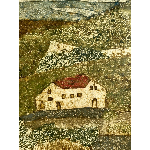 Mid 20th Century Signed Artist Proof Etching by Ruth Kerkovius - 'Farm Hills and a Bit of Sky' For Sale - Image 9 of 11